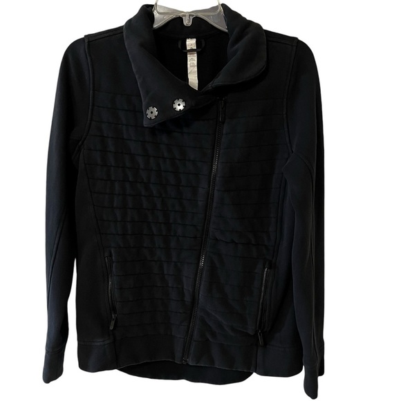Lululemon Fleece To Be True Jacket Mock Neck Black 2 quilted athletic yoga - Picture 6 of 14